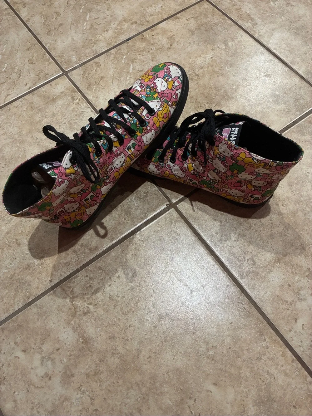 Vans Hello Kitty Pink Multi-Color High-Top Sneakers